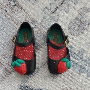 Mini Melissa Baby Girls Strawberry Mary Jane Shoes Sz5